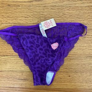 NEW Vintage VS PINK lace back bikini underwear, Size MEDIUM